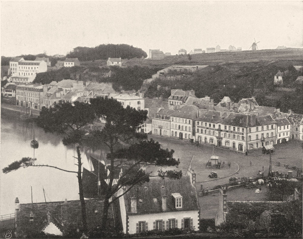 FINISTÈRE. Audierne. SMALL. 1903 old antique vintage print picture